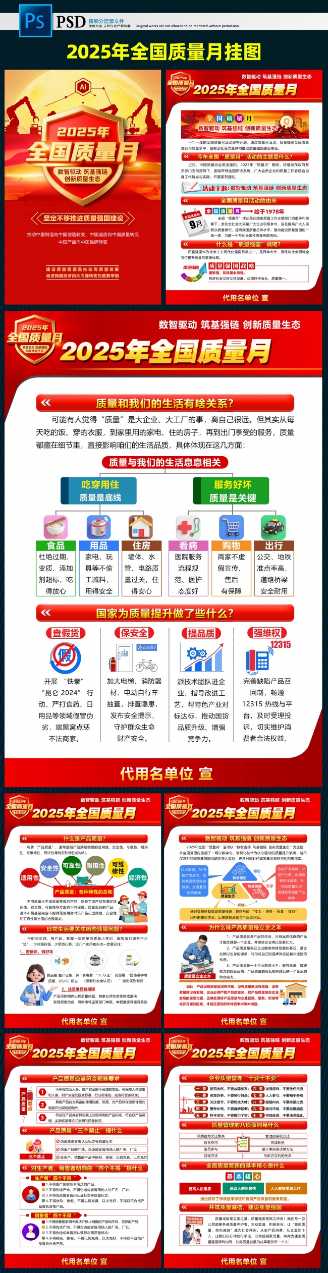 2025年全国质量月主题知识宣传挂图