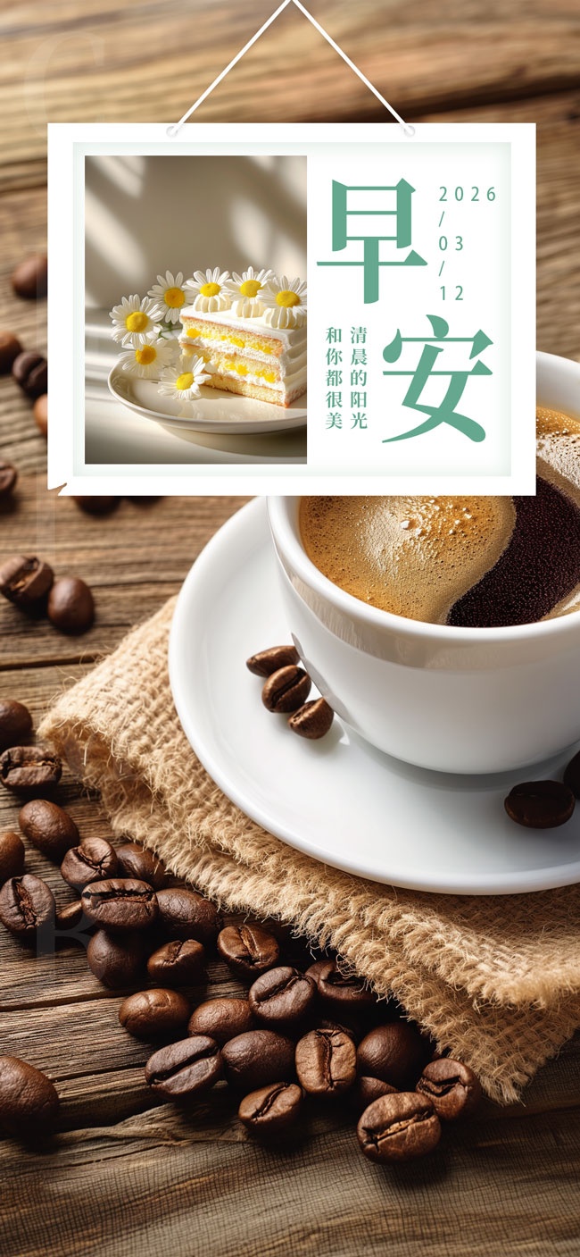 早安日签广告图片