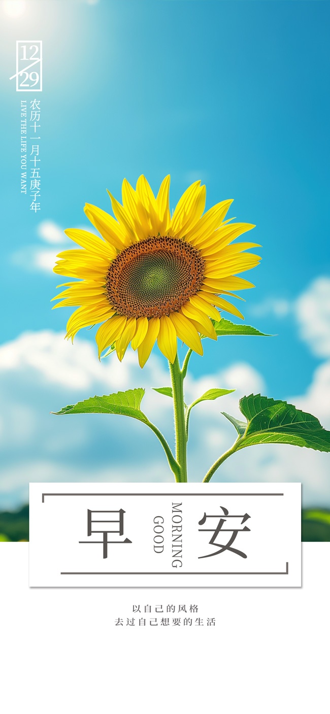 早安你好海报图片