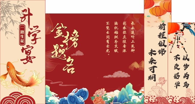 金榜题名升学宴海报美陈