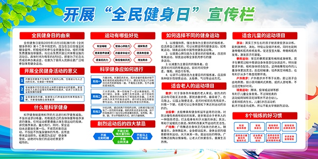 2025年全民健身日宣传栏