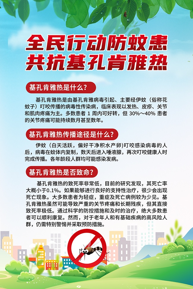 预防基孔肯雅热海报图片素材