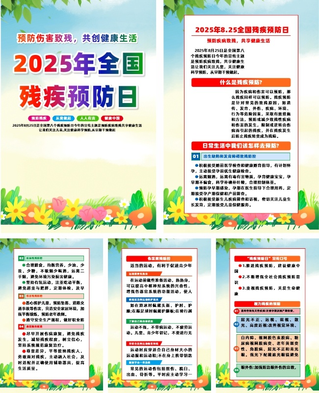 2025全国残疾预防日宣传系列海报