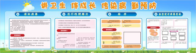 预防传染病健康知识板报展板