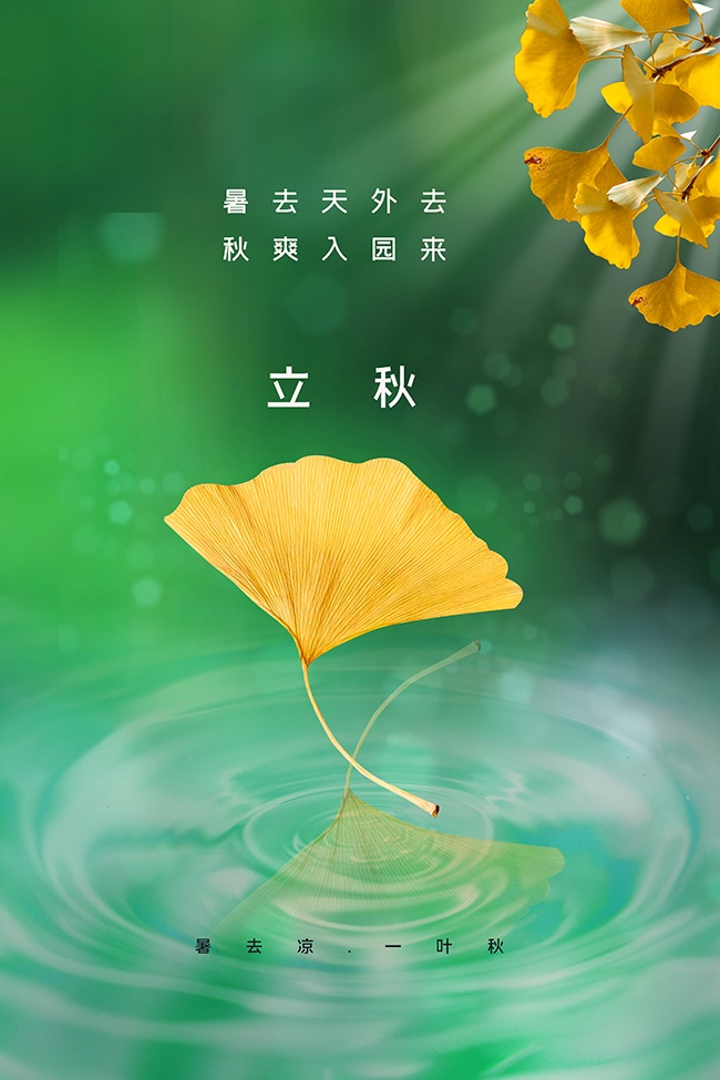 暑去秋来立秋节气海报