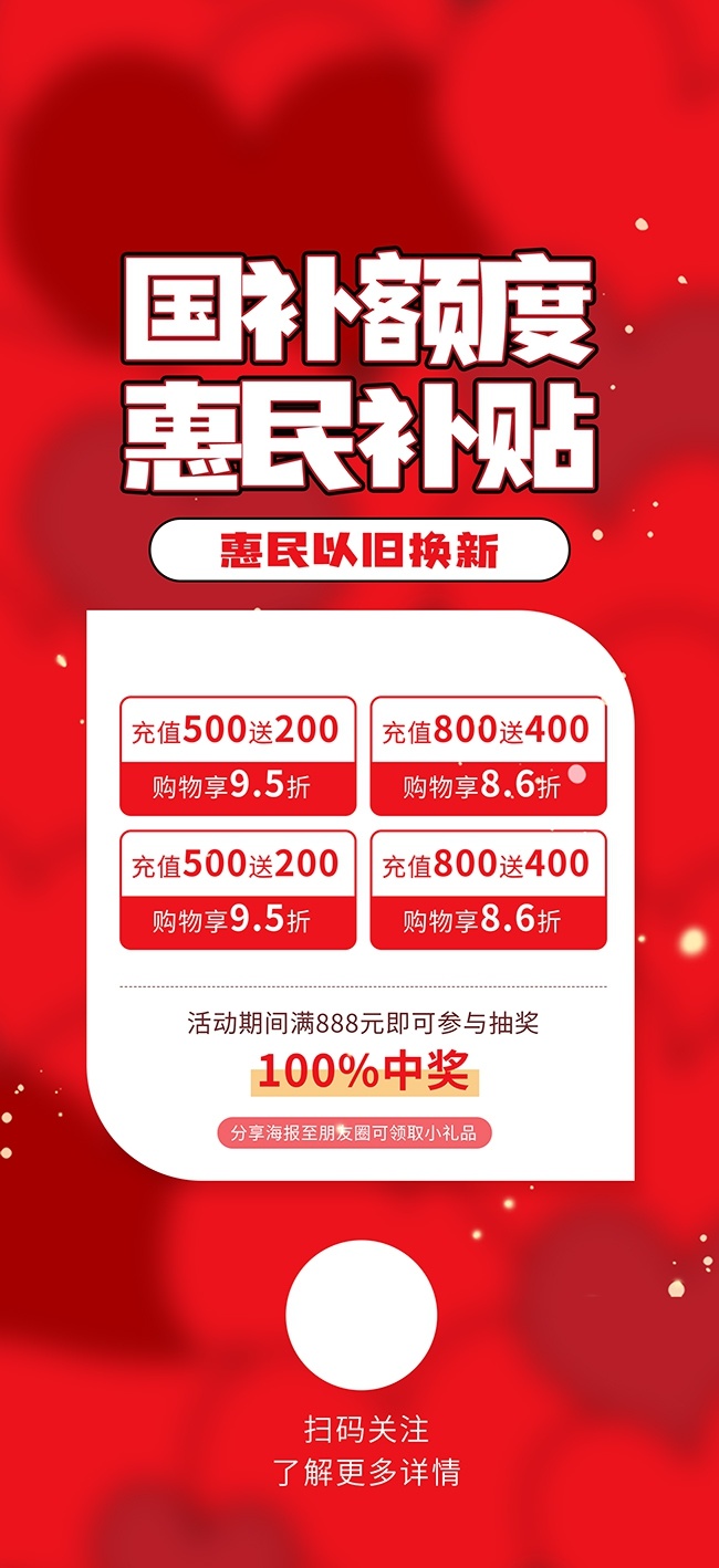 时尚惠民补贴优惠活动海报