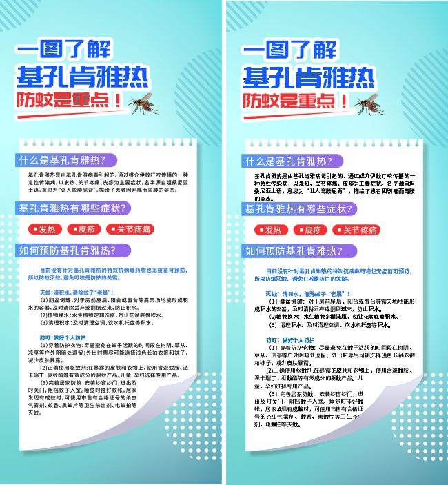 预防基孔肯雅热知识易拉宝