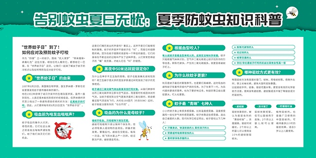 夏季防蚊宣传科普展板图片下载
