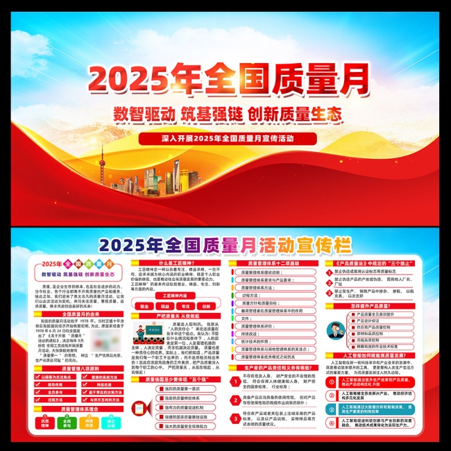 2025年全国质量月主题展板
