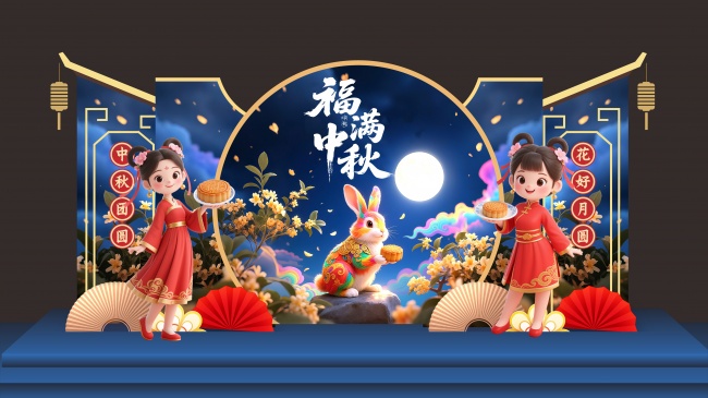 福满中秋美陈设计
