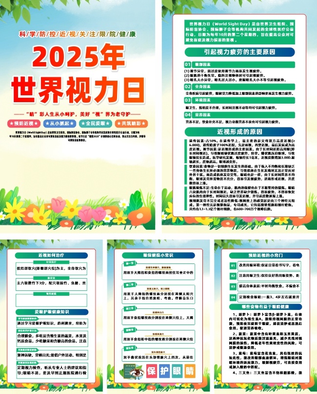 2025年世界视力日保护视力系列海报