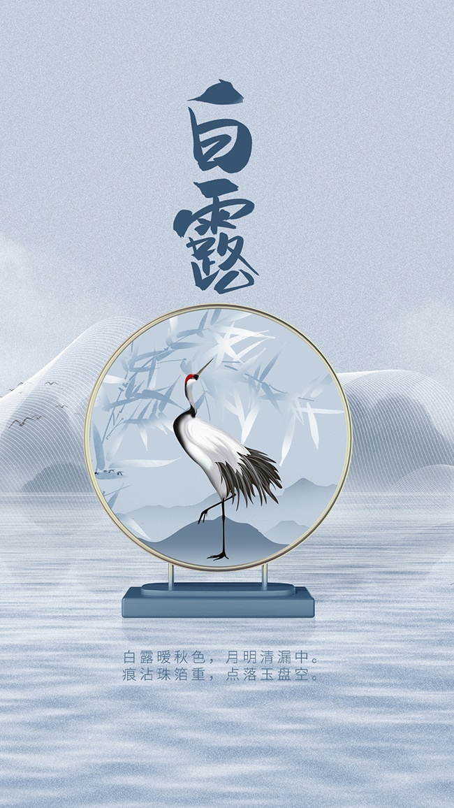中国风白露节气广告