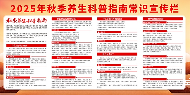 秋季养生科普常识展板