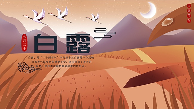 秋季白露展板设计