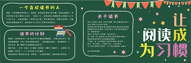 让阅读成为习惯校园黑板报