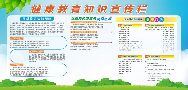 秋季健康教育展板