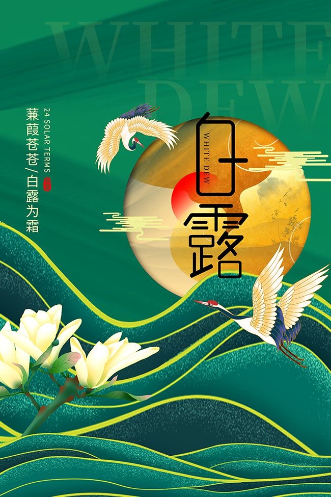 传统白露节气海报