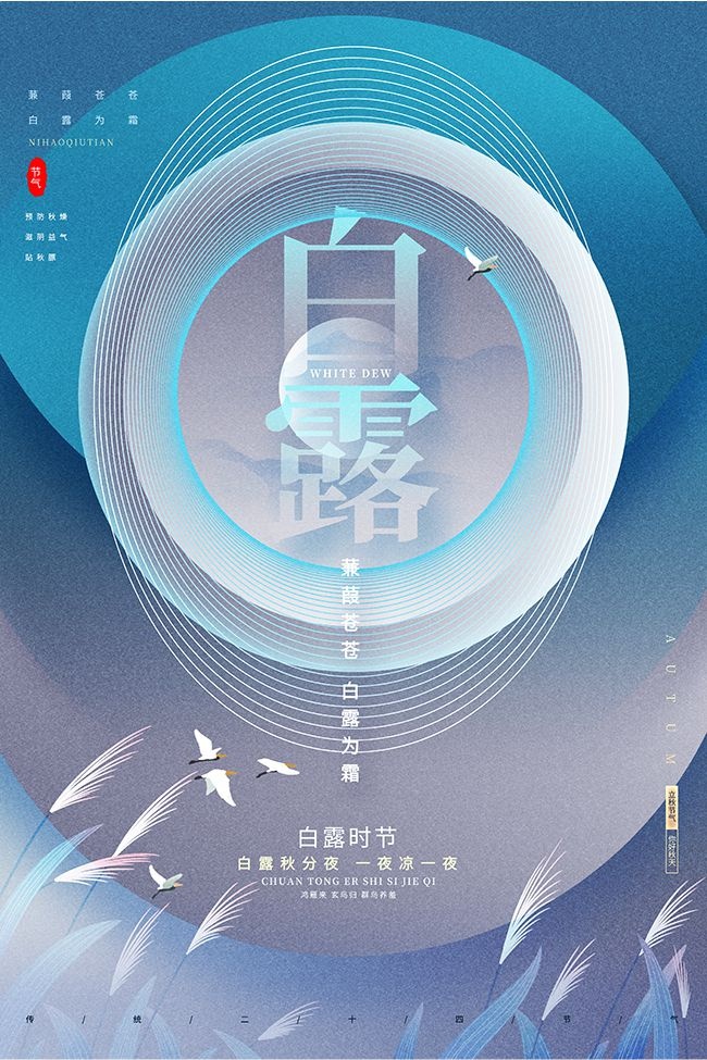 白露节气宣传图片素材
