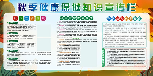 秋季健康知识展板