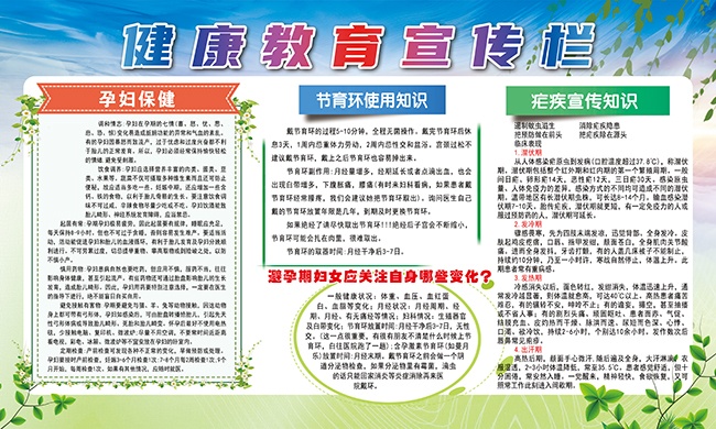 清新风医院健康教育展板