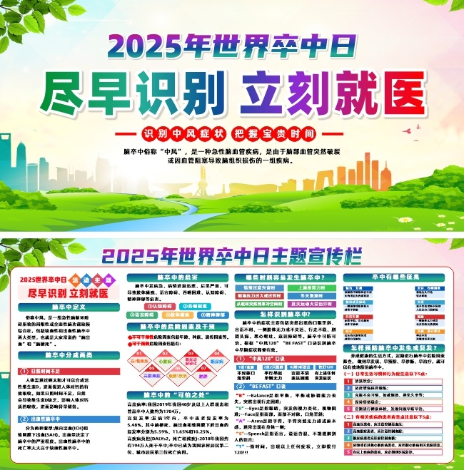 2025年世界卒中日宣传展板