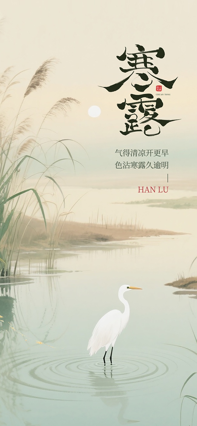 二十四节气寒露手机海报