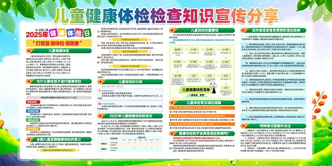 儿童健康体检知识展板