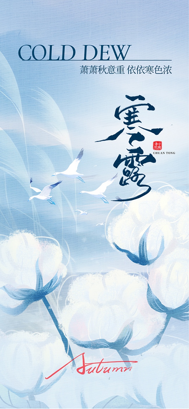 传统寒露节气海报