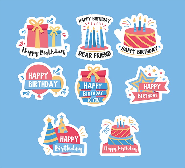 生日派对手举牌模板下载