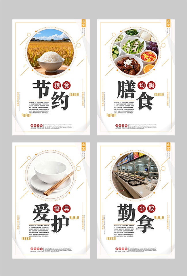 校园食堂文化挂图