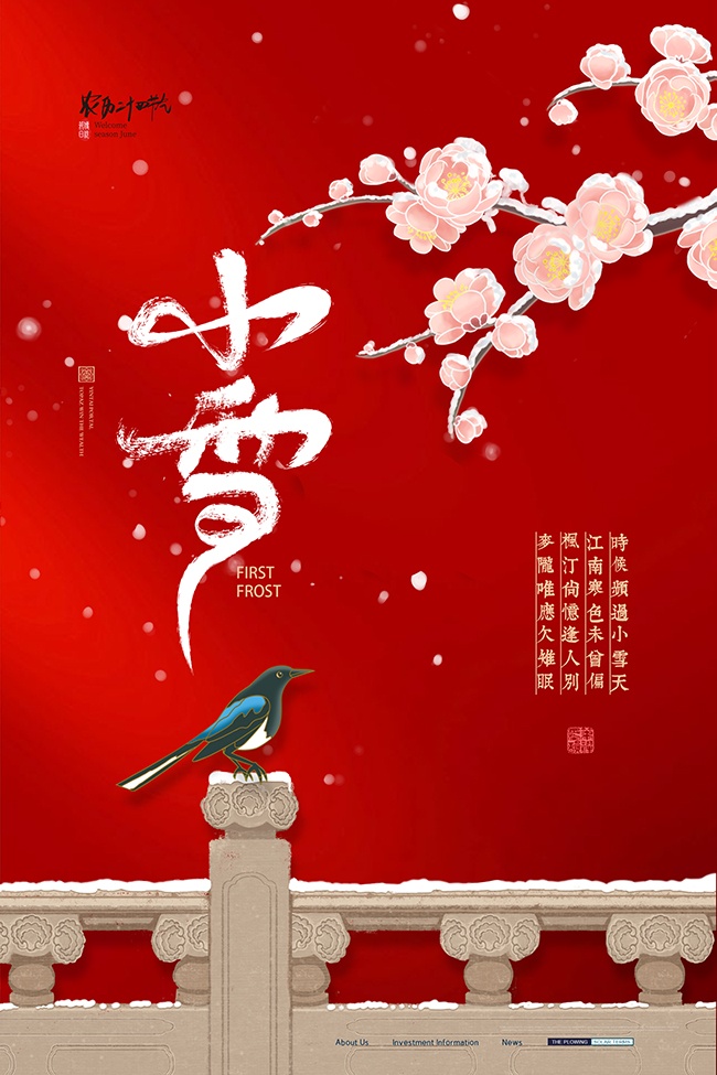 喜庆小雪节气海报
