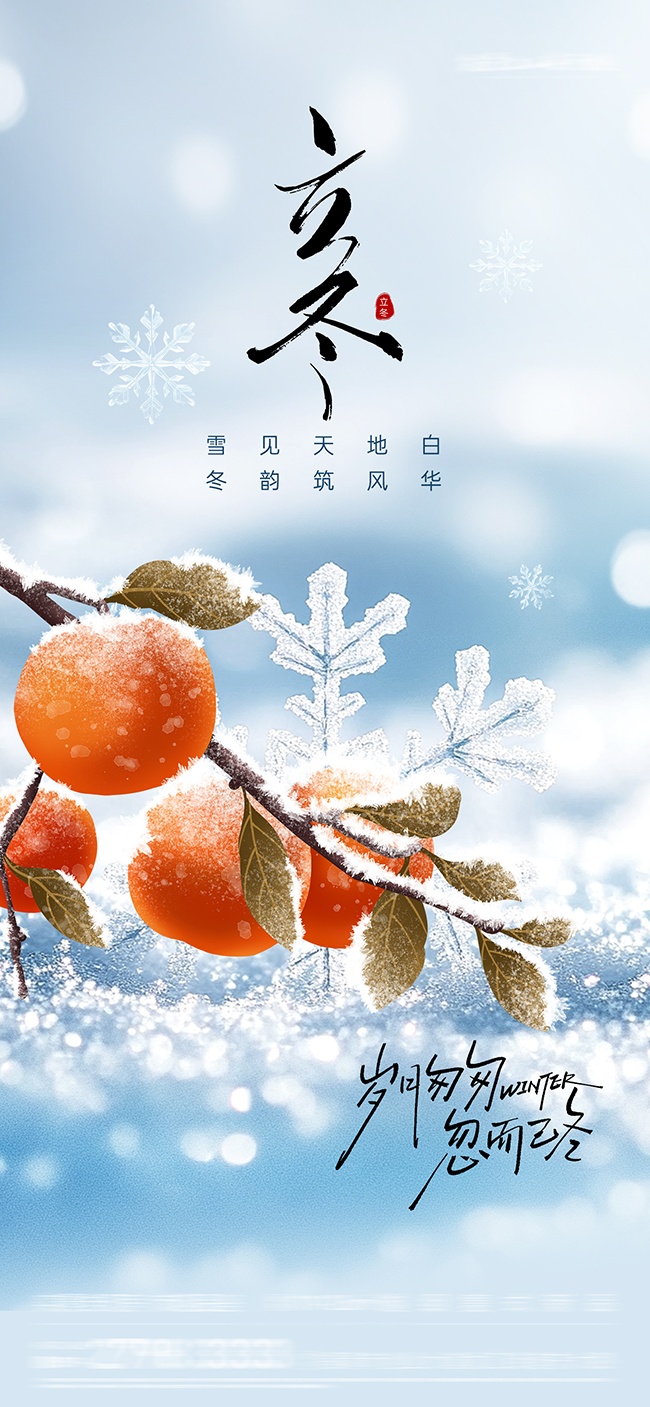 中国传统节气立冬海报
