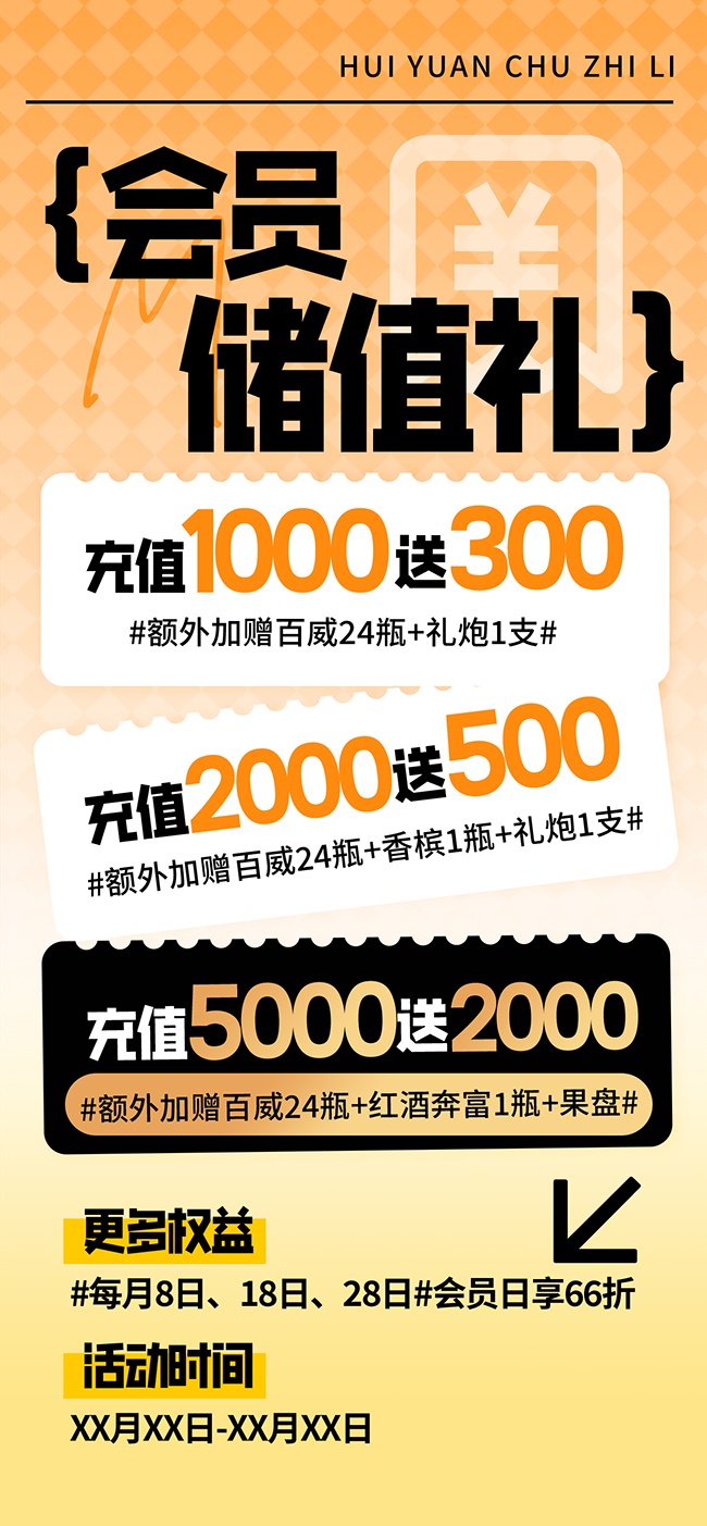 会员充值活动海报