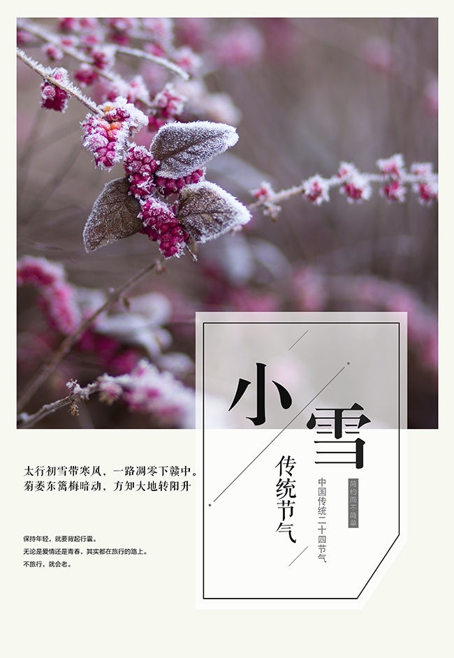 小雪传统节气海报