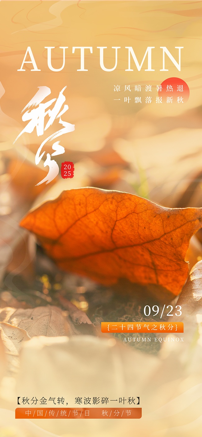二十四节气秋分海报图片素材