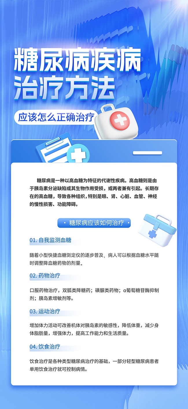 糖尿病疾病治疗宣传展板图片下载