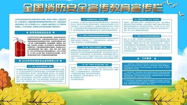 119消防日宣传展板