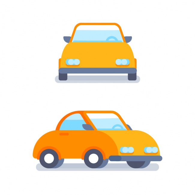 卡通小汽车矢量图片素材