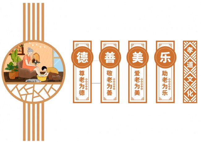 养老院文化墙图片素材下载