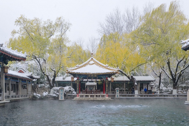 ѩ��԰��̨ͤѩ���羰ͼƬ�ز�