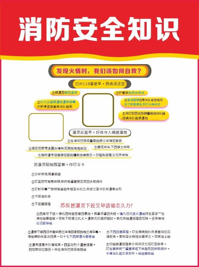 消防安全知识展板图片素材