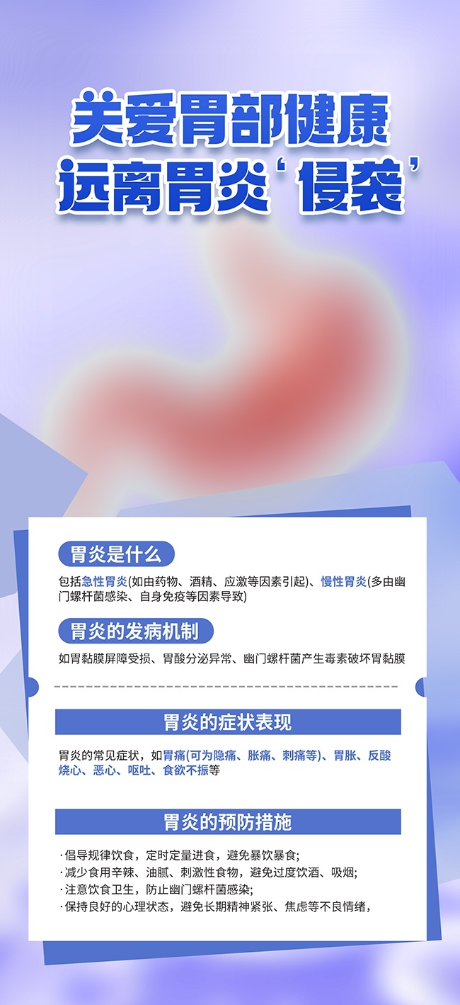 预防肠胃炎科普宣传海报