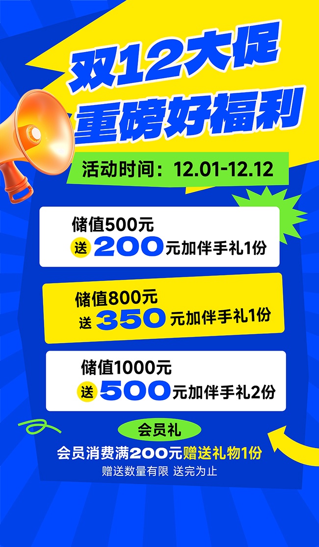 双十二电商购物节海报