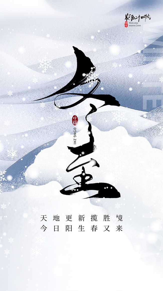 二十四节气冬至海报