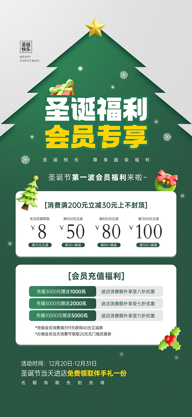 圣诞节活动海报