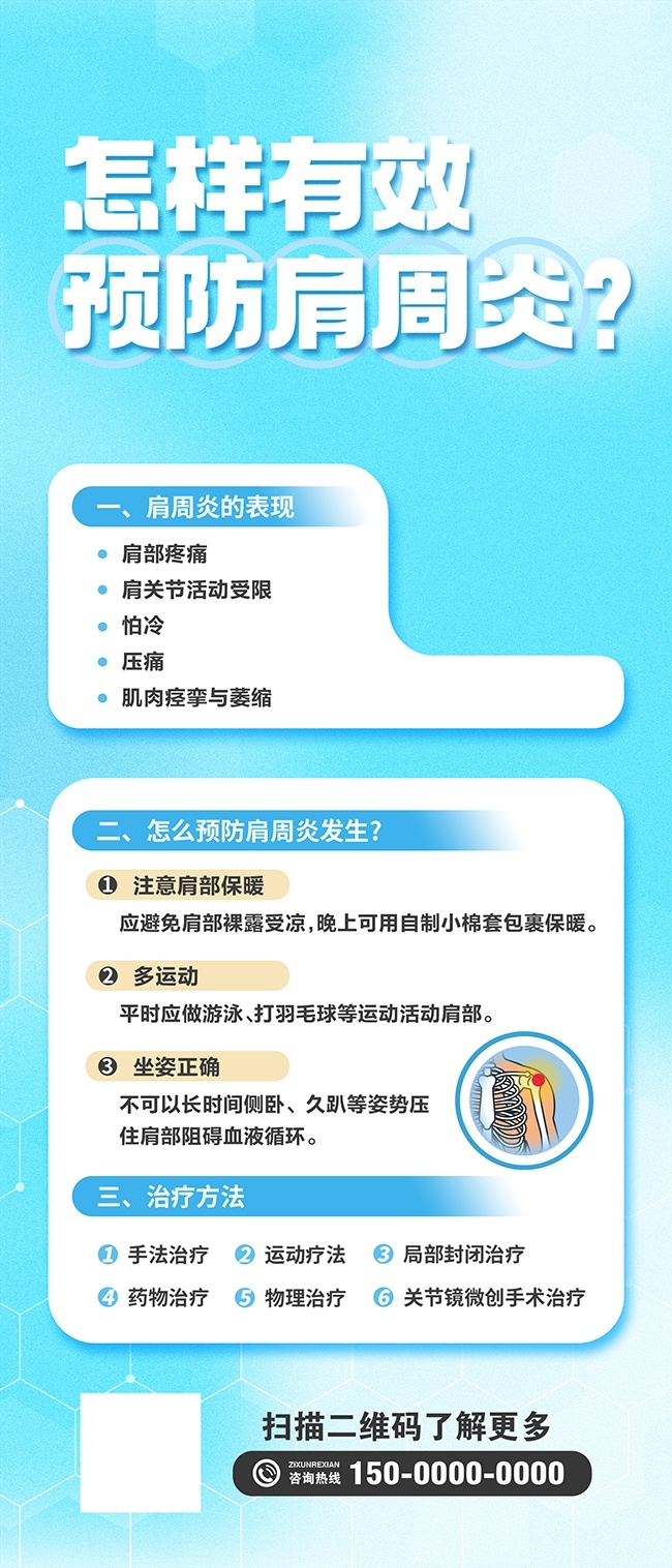 肩周炎预防宣传图片素材