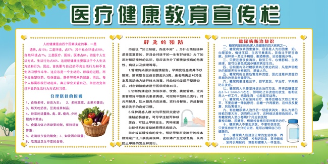 医疗健康教育宣传栏图片素材下载