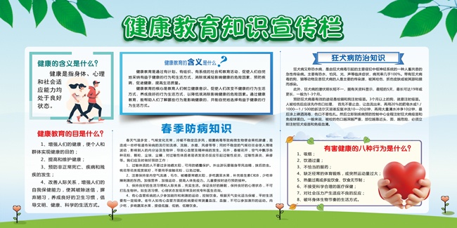 健康教育知识宣传展板