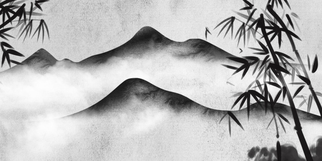 ɽˮ�羰ˮī���廭�ز�