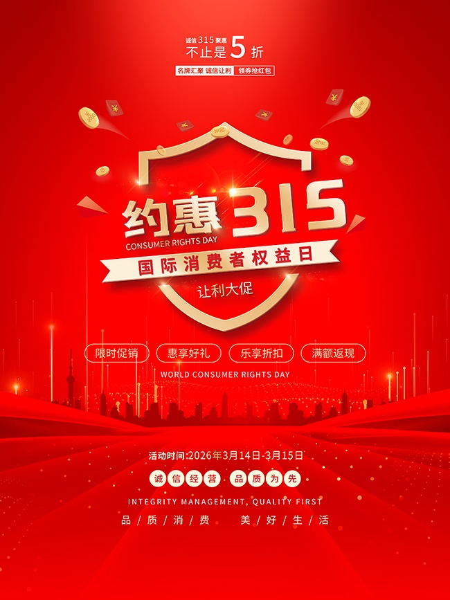 创意315消费者权益日海报